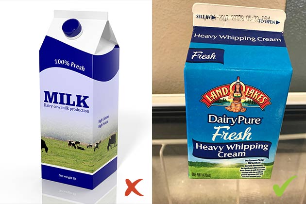 Replace Milk with Heavy Whipping Cream