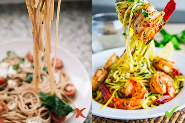 Replace Pasta with Zucchini Noodles