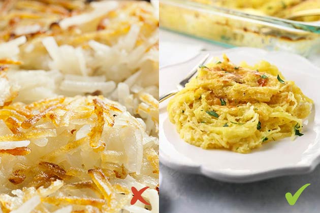 Replace Hash Browns with Spaghetti Squash