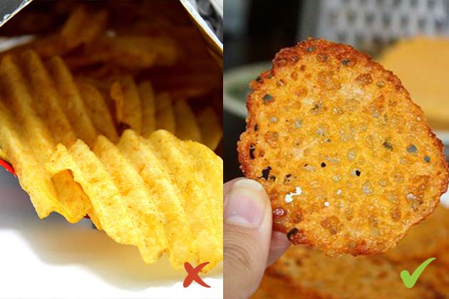 Replace Chips with Cheese Crisps