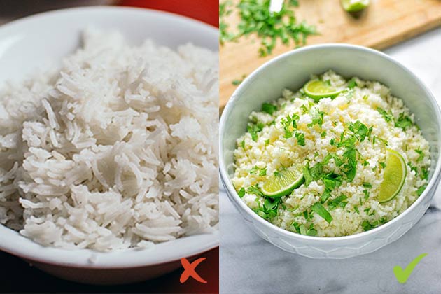 Replace Rice with Cauliflower
